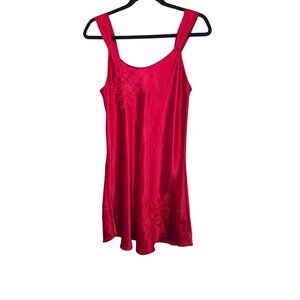 VTG Inner Most Red Embroidered Satin Nightgown Small Y2k